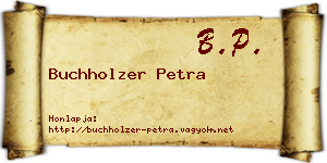 Buchholzer Petra névjegykártya